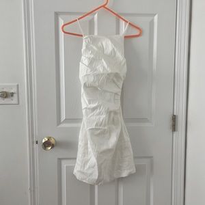 Zara draped linen blend mini dress